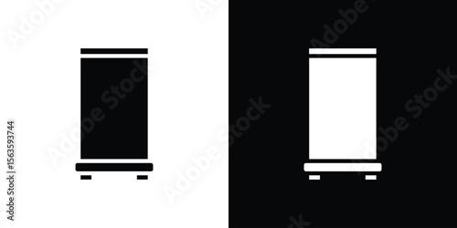 Roll up banners icon illustration vector simple designs