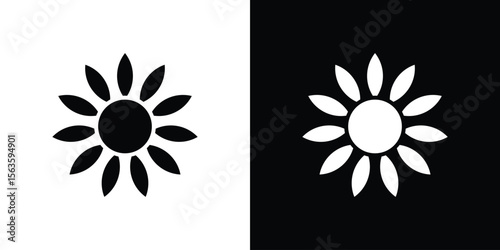 Sunflower icon illustration vector simple designs