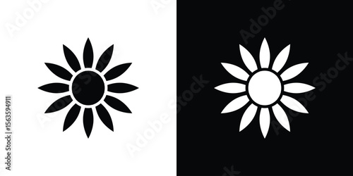Sunflower icon illustration vector simple designs