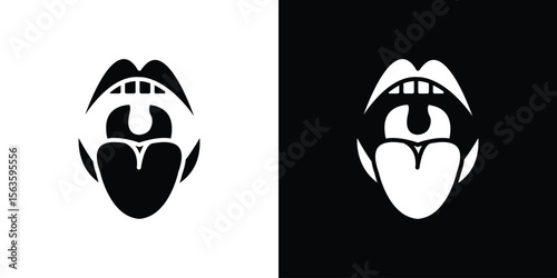 Tonsillitis icon illustration vector simple designs