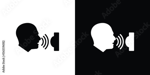 Voice control icon illustration vector simple designs