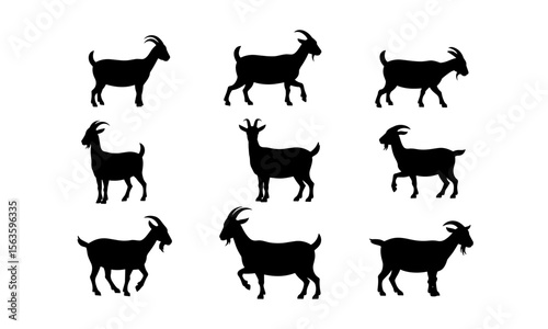 Goat Silhouettes Set