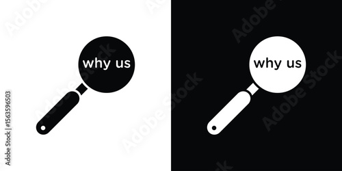 Why us icon illustration vector simple designs