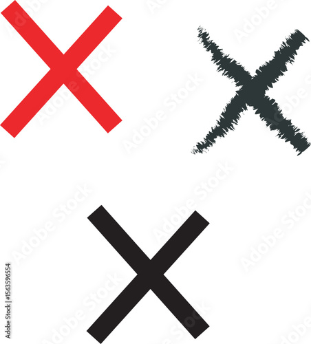 set of cross symbols