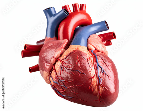 Vividly rendered human heart anatomical model reveals the intricate pathways of life.