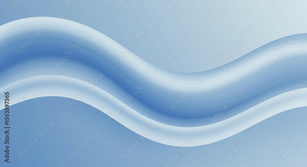 Obraz premium Light Blue Minimal Calming Wave Background