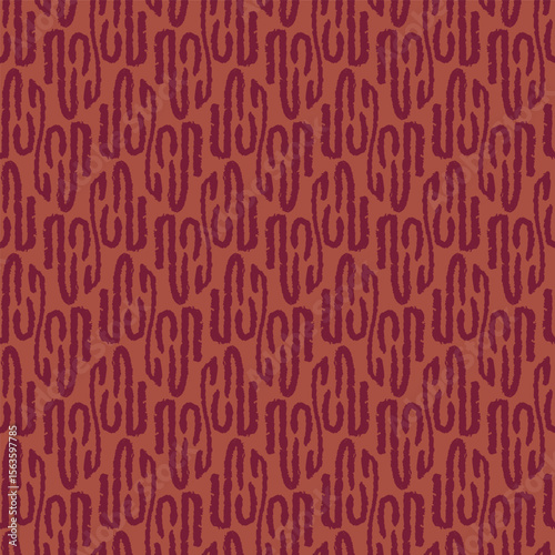 Abstract vintage squiggle seamless vector pattern. Gender neutral artistic repeatable curl for background, wallpaper and hand drawn design. 