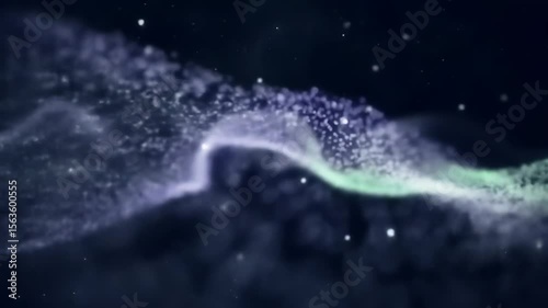 Wallpaper Mural Ethereal Particle Wave Flowing in Deep Space Abstract Background Animation Torontodigital.ca