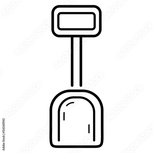 Kids Toy Sand Shovel Line Icon