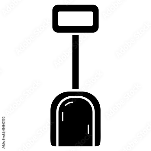 Kids Toy Sand Shovel Solid Icon