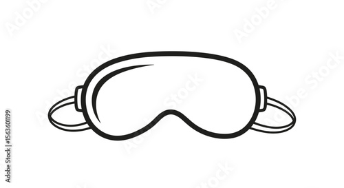 Sleep mask icon in black outline style on white background
