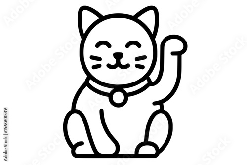 Vector Illustration of Lucky Cat Icon