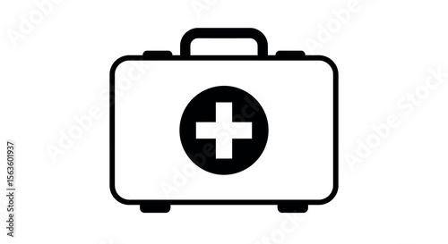 Medical first aid kit vector illustration for health and safety designs