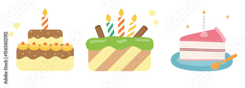 birthday cake with candle

