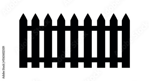 Minimalist fence design vector illustration for outdoor and gardening projects