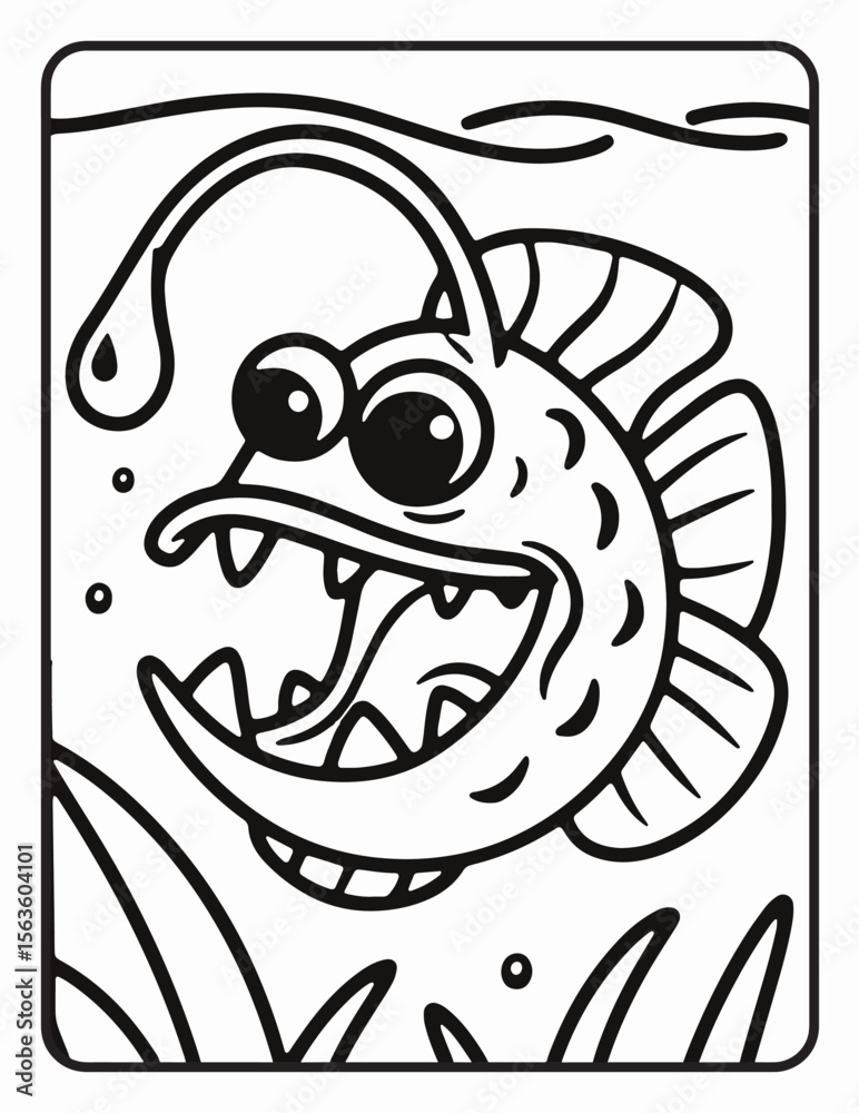 Obraz premium Cute Sea Animal Vector Coloring Pages