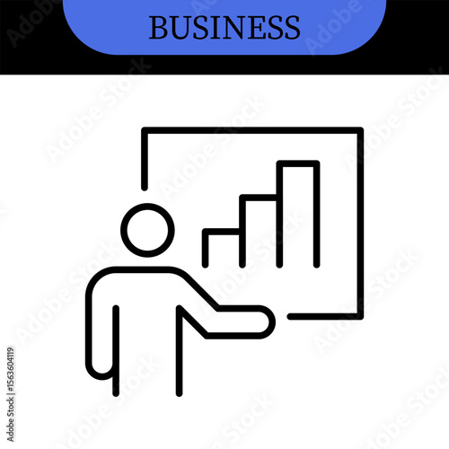 Business People Line Editable Icons set. Vector illustration in modern thin line style of business related icons: research, meeting, business communication, male and female avatars, team structure
