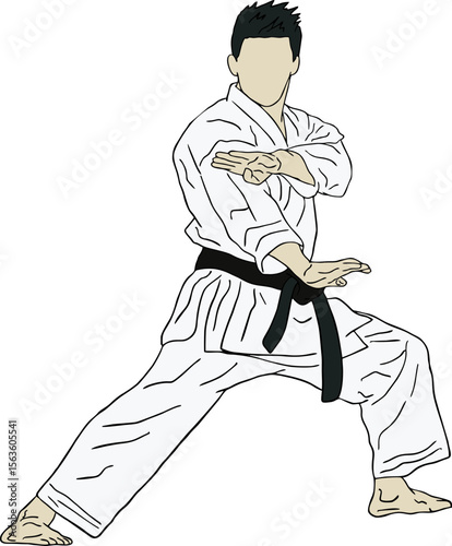 KARATE ICON LOGO ILLUSTRATION
