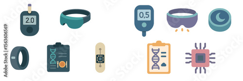 Health monitoring devices showcase various technologies designed for personal well-being and data tracking in a modern context