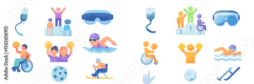Diverse sports activities showcase various abilities at an inclusive sporting event for all ages and skill levels