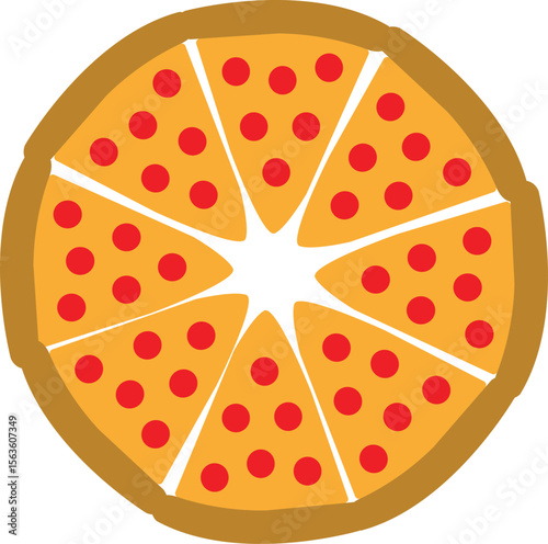 pizza slice isolated on white background