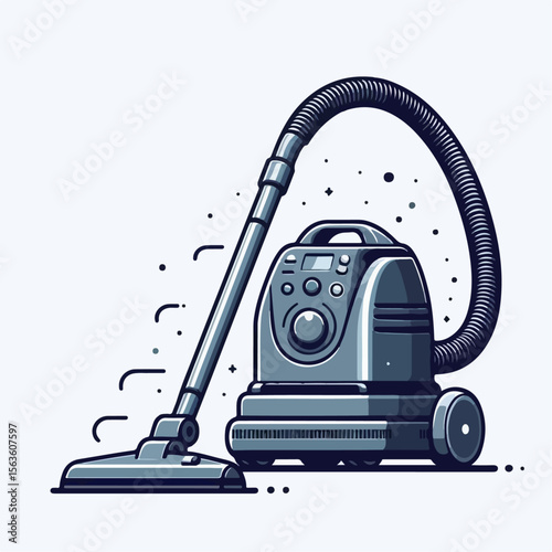 vector illustration of vacuum cleaner