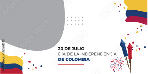 Social media poster for 20 of July in Colombia.