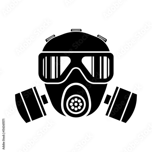 gas mask vector icon illustration with transparent background