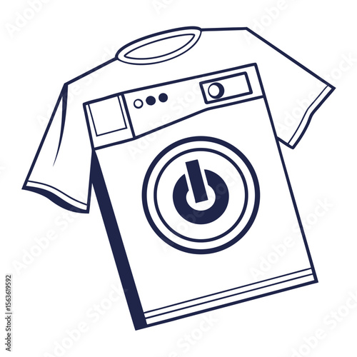 A sleek modern power button icon, ideal for tech-savvy individuals and energy-related apparel.