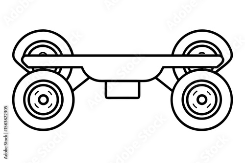 skateboard wheels silhouette vector illustration