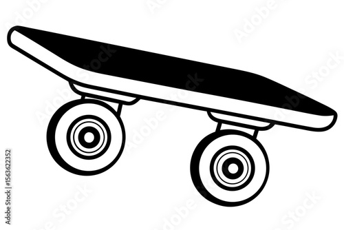 skateboard wheels silhouette vector illustration