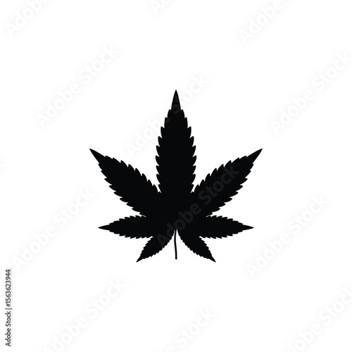 Cannabis Marijuana Leaf Vector Icon