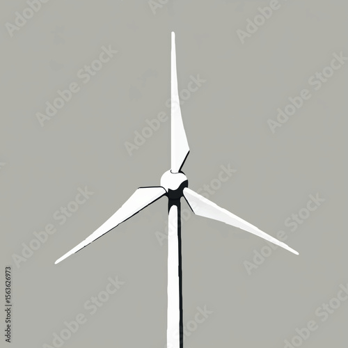 Wind Turbine Generating Clean Energy at Dusk

