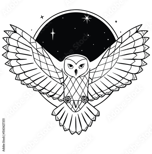 owl with wings