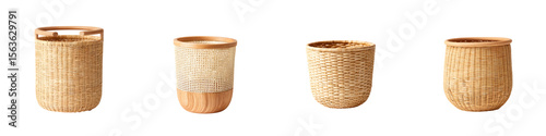 Wallpaper Mural Rattan Baskets Set: Woven Storage for Home Decor Torontodigital.ca
