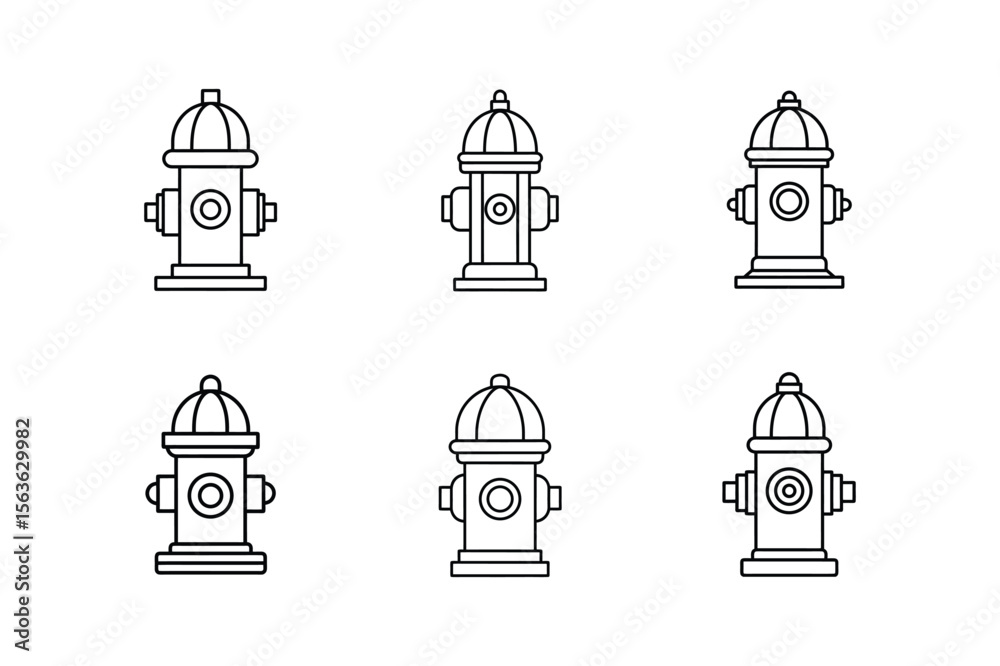 Fototapeta premium fire hydrant line art vector illustration