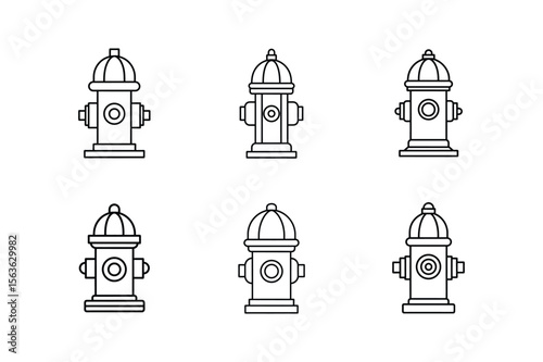 fire hydrant line art vector illustration