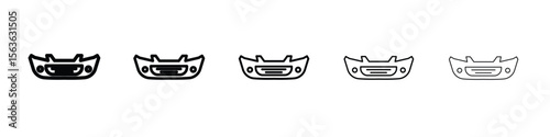 Car bumper icon vector Illustration style for mobile app, website ui designs