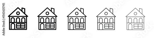 Chalet icon vector Illustration style for mobile app, website ui designs