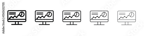 Data Analysing icon vector Illustration style for mobile app, website ui designs