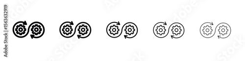 Devops icon vector Illustration style for mobile app, website ui designs