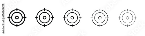 Gun target icon vector Illustration style for mobile app, website ui designs