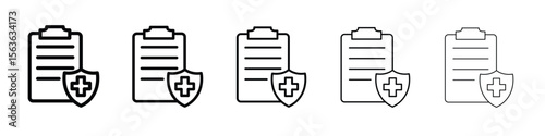 Health insurance icon vector Illustration style for mobile app, website ui designs