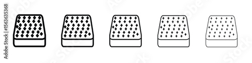 Mattress icon vector Illustration style for mobile app, website ui designs