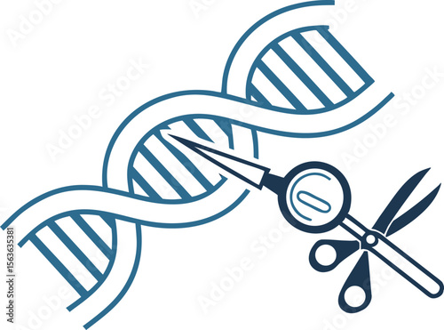 Conceptual illustration of dna modification representing genome editing or genetic engineering for medical research