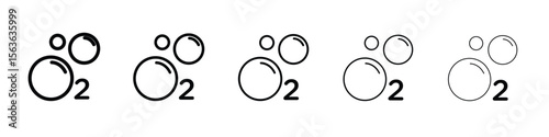 Oxygen O2 icon vector Illustration style for mobile app, website ui designs