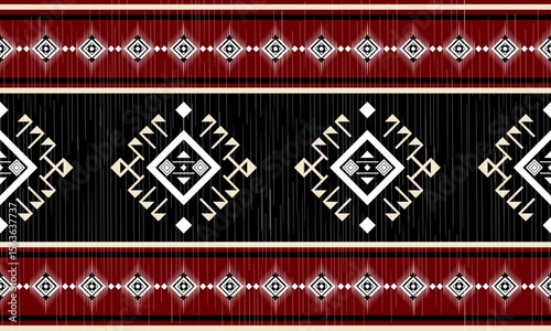 Navajo tribal vector seamless pattern. Native American ornament. Ethnic South Western decor style. Boho geometric ornament. Vector seamless pattern. Mexican blanket, rug. Woven carpet illustration