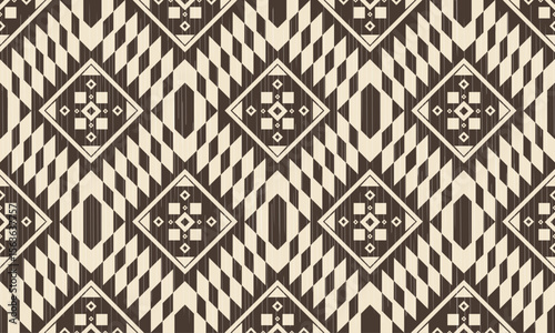 Navajo tribal vector seamless pattern. Native American ornament. Ethnic South Western decor style. Boho geometric ornament. Vector seamless pattern. Mexican blanket, rug. Woven carpet illustration