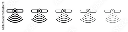 Sensor icon vector Illustration style for mobile app, website ui designs