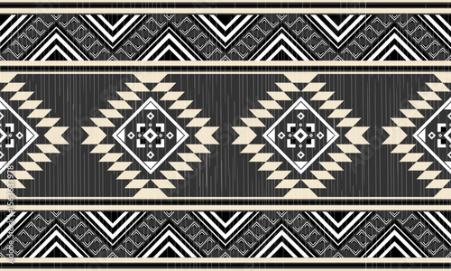 Navajo tribal vector seamless pattern. Native American ornament. Ethnic South Western decor style. Boho geometric ornament. Vector seamless pattern. Mexican blanket, rug. Woven carpet illustration